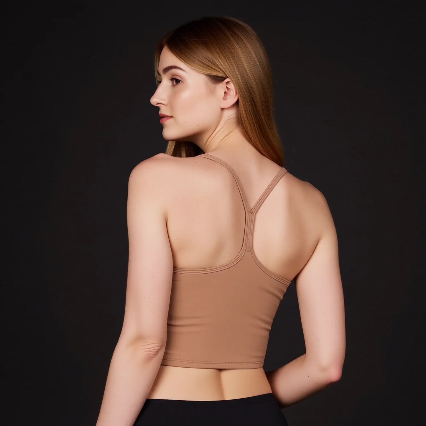 Crisscross Strappy Crop Sports Bra
