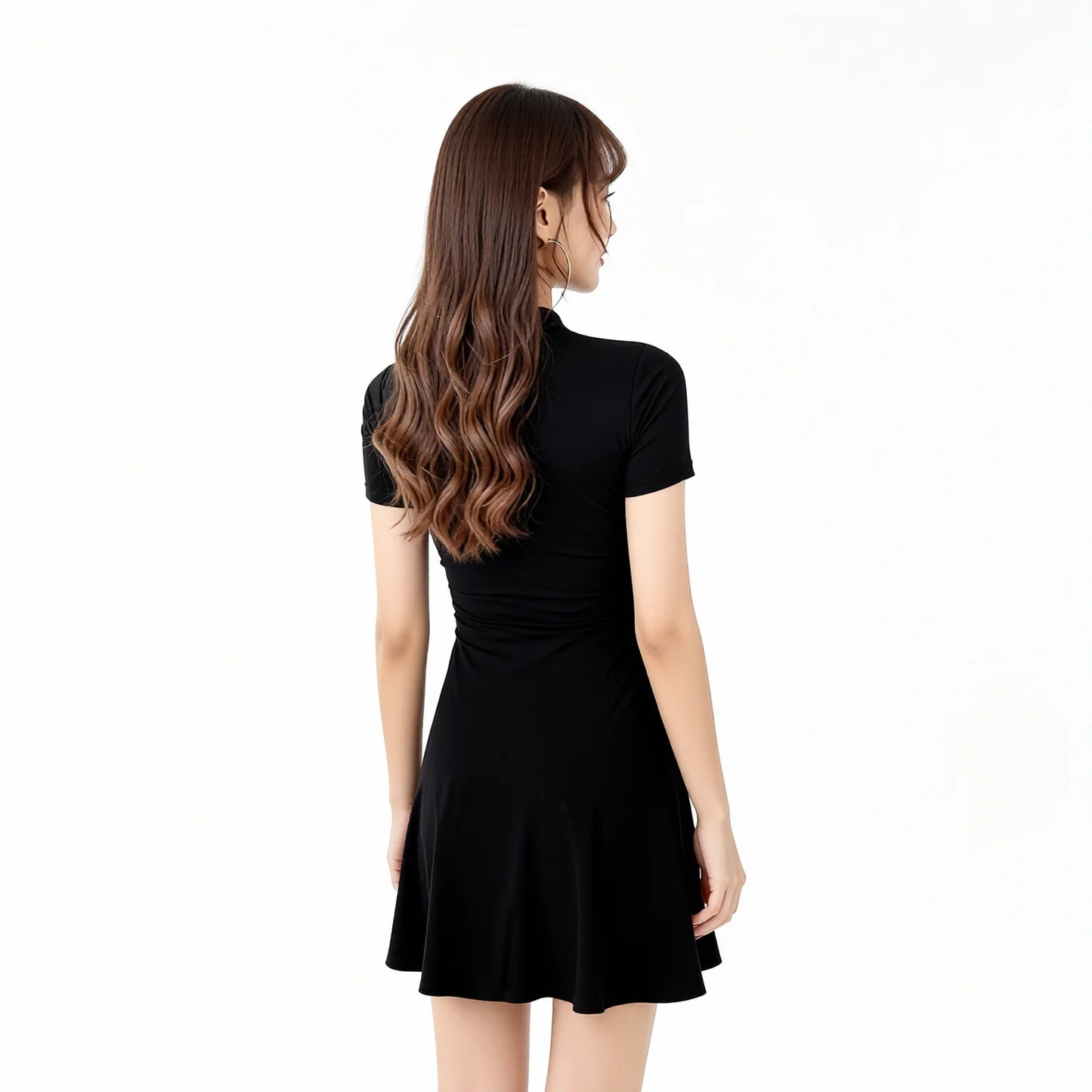 Conservative Short Sleeve Swim Dress for Beach