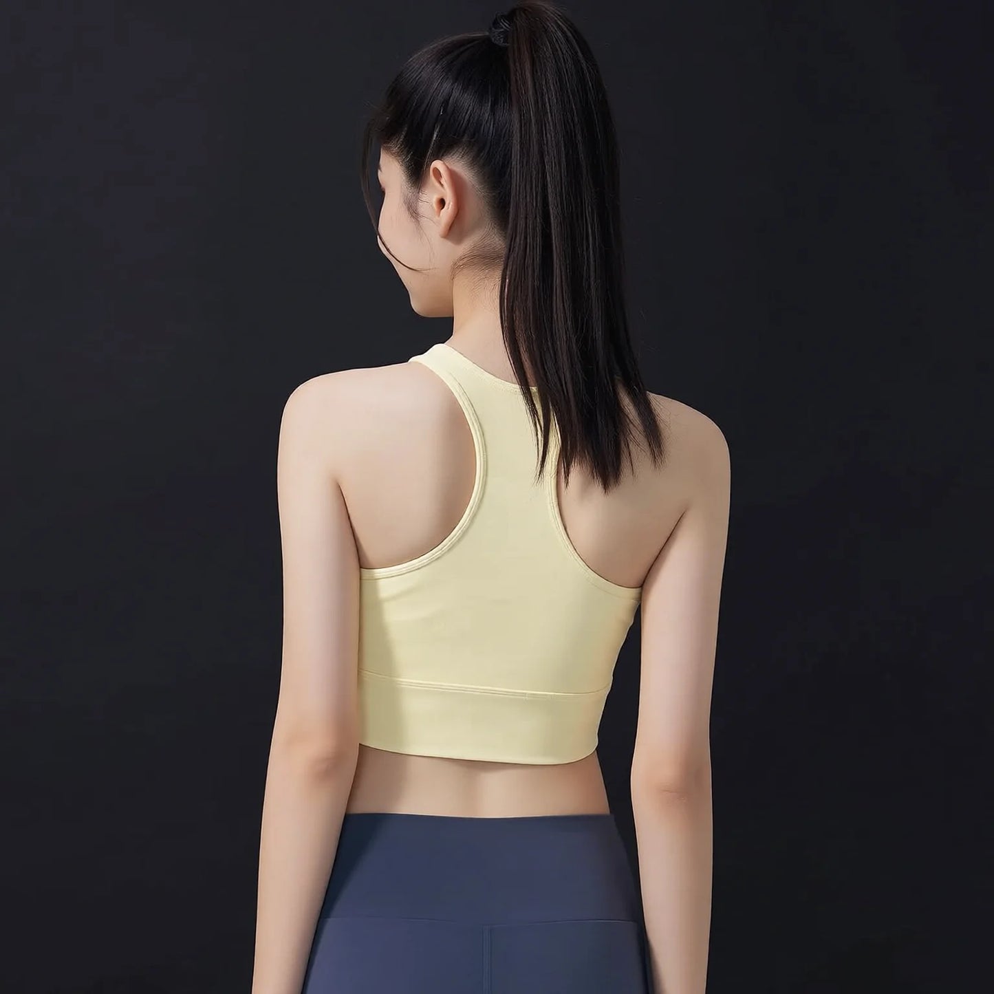 Nude Feel Yoga Camisole with Removable Bra Pads & Athletic Straps