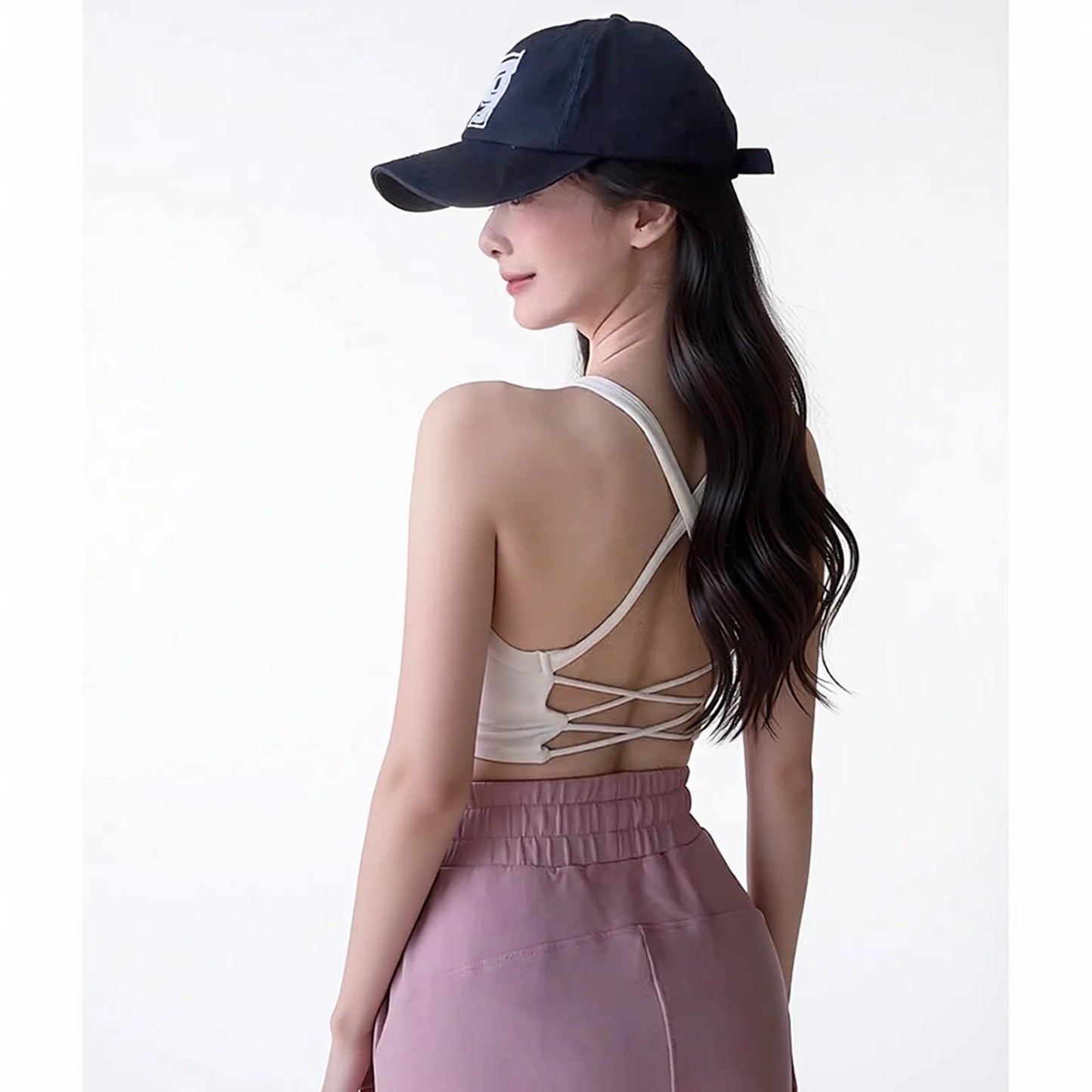 Sexy Cross Back Sports Bra & Yoga Camisole