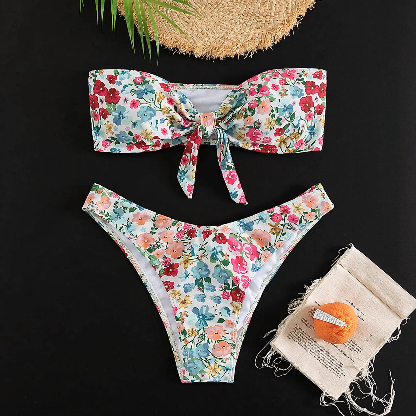 Floral Bow Bikini Set