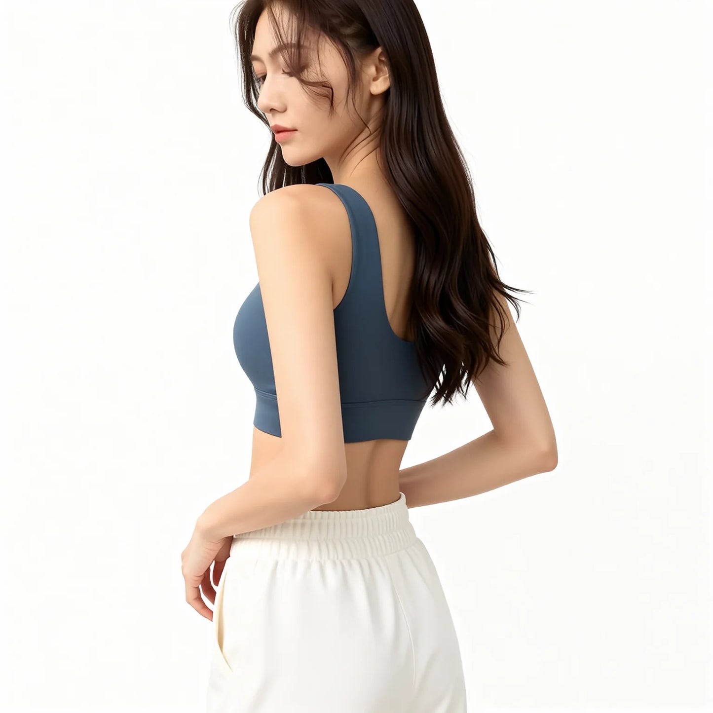 Padded One-Piece Yoga Crop Top - Sports Bra Camisole