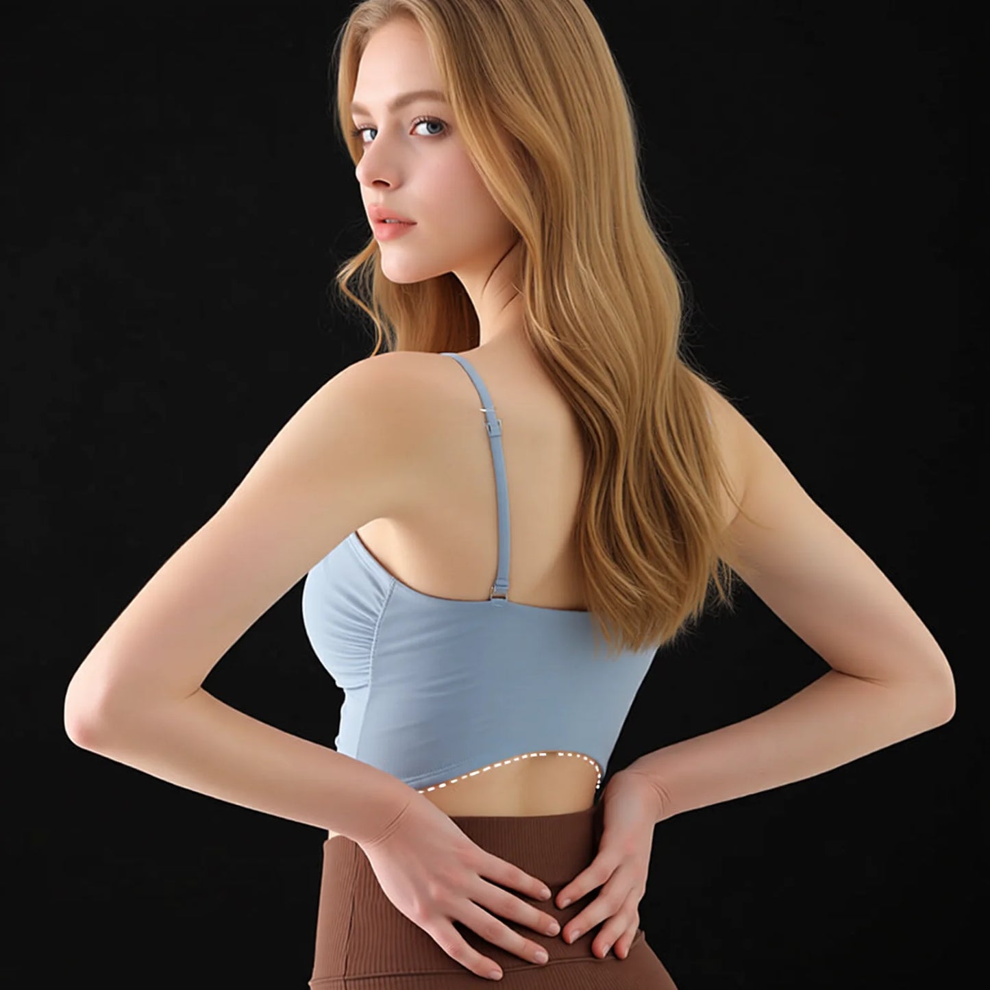 Criss Cross Back Seamless Yoga Bra
