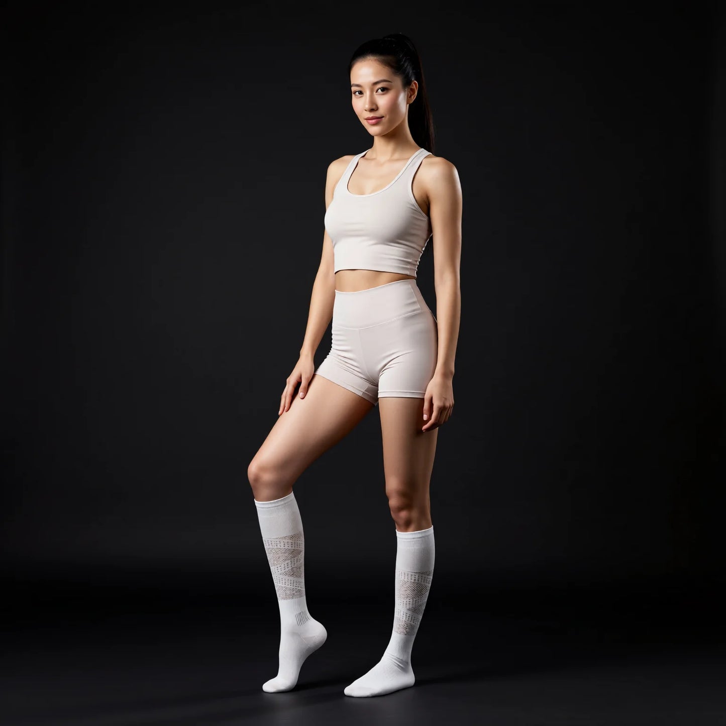 Breathable Mesh Calf Compression Socks for Women - Sporty Everyday Wear