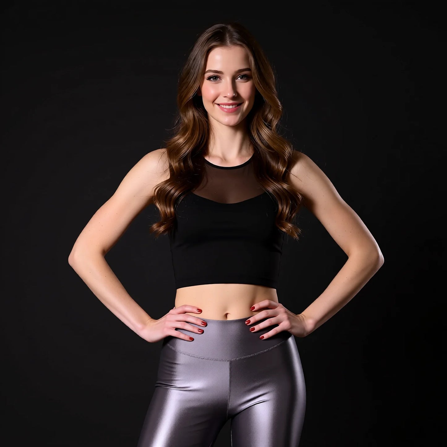 Plus Size High Waisted Glossy Pantyhose Footed Shiny Leggings