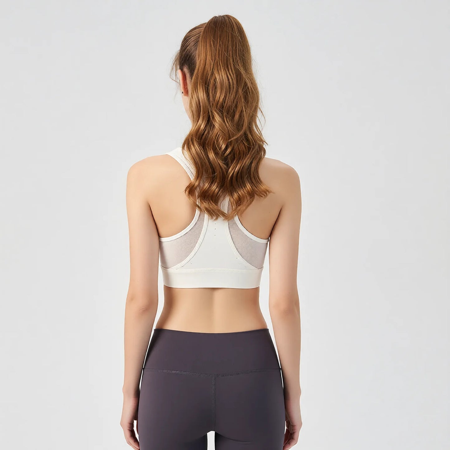 Front-Zip High-Support Yoga Bra - Lightweight Antimicrobial Fitness Top