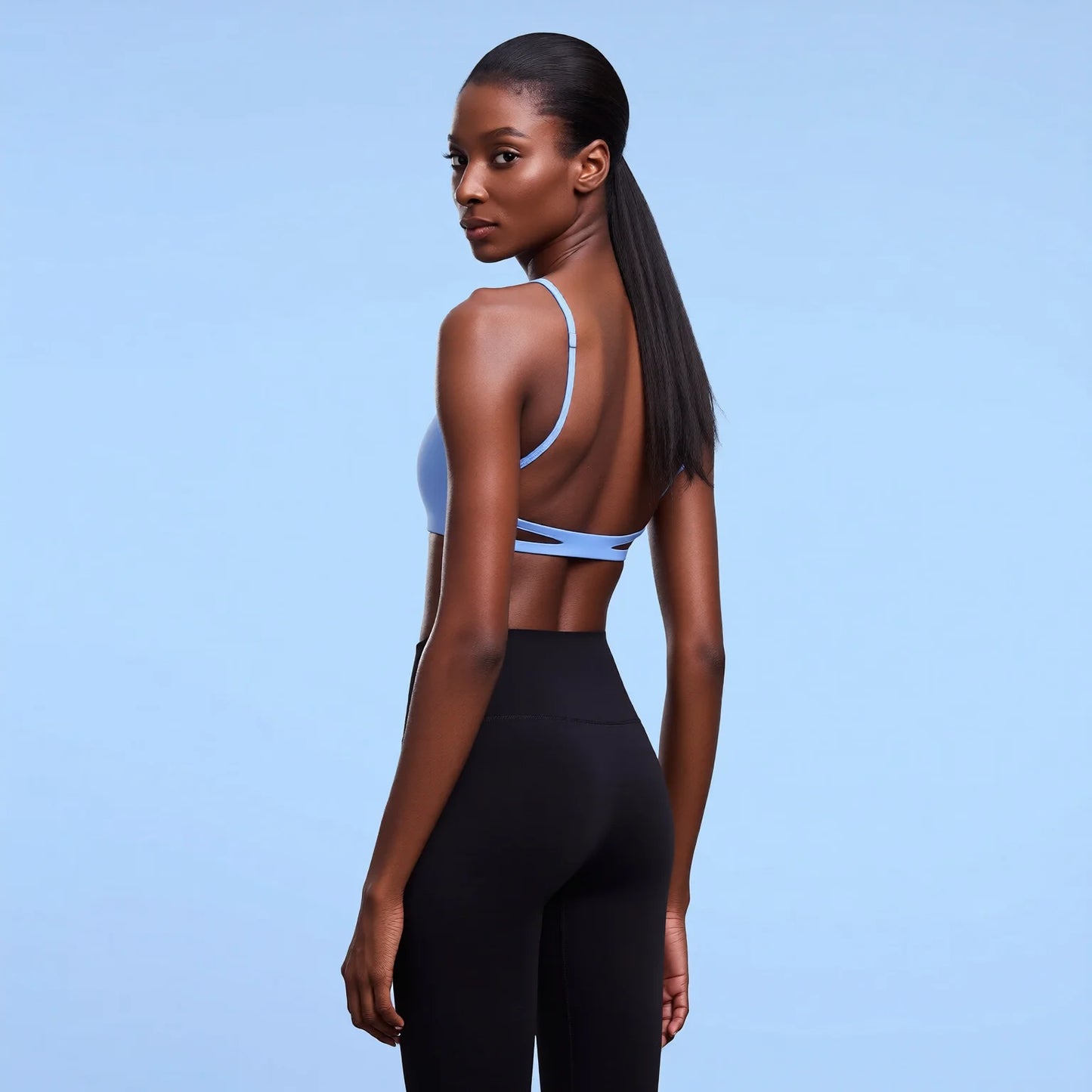 Cross Back Padded Sports Bra - Medium Impact Support