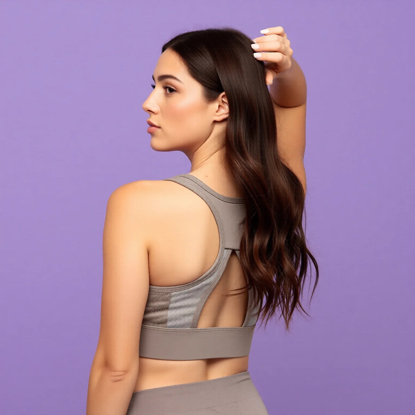 High Support Sports Bra with Adjustable Straps & Fixed Cups
