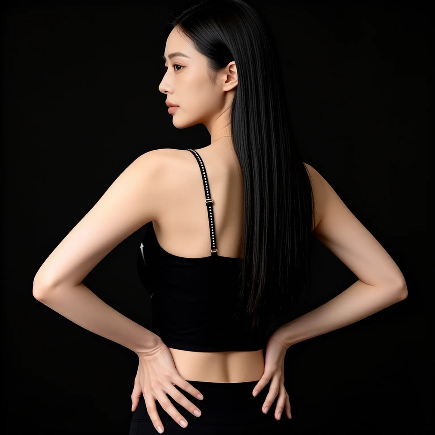 Cross Back Bra with Sparkling Straps