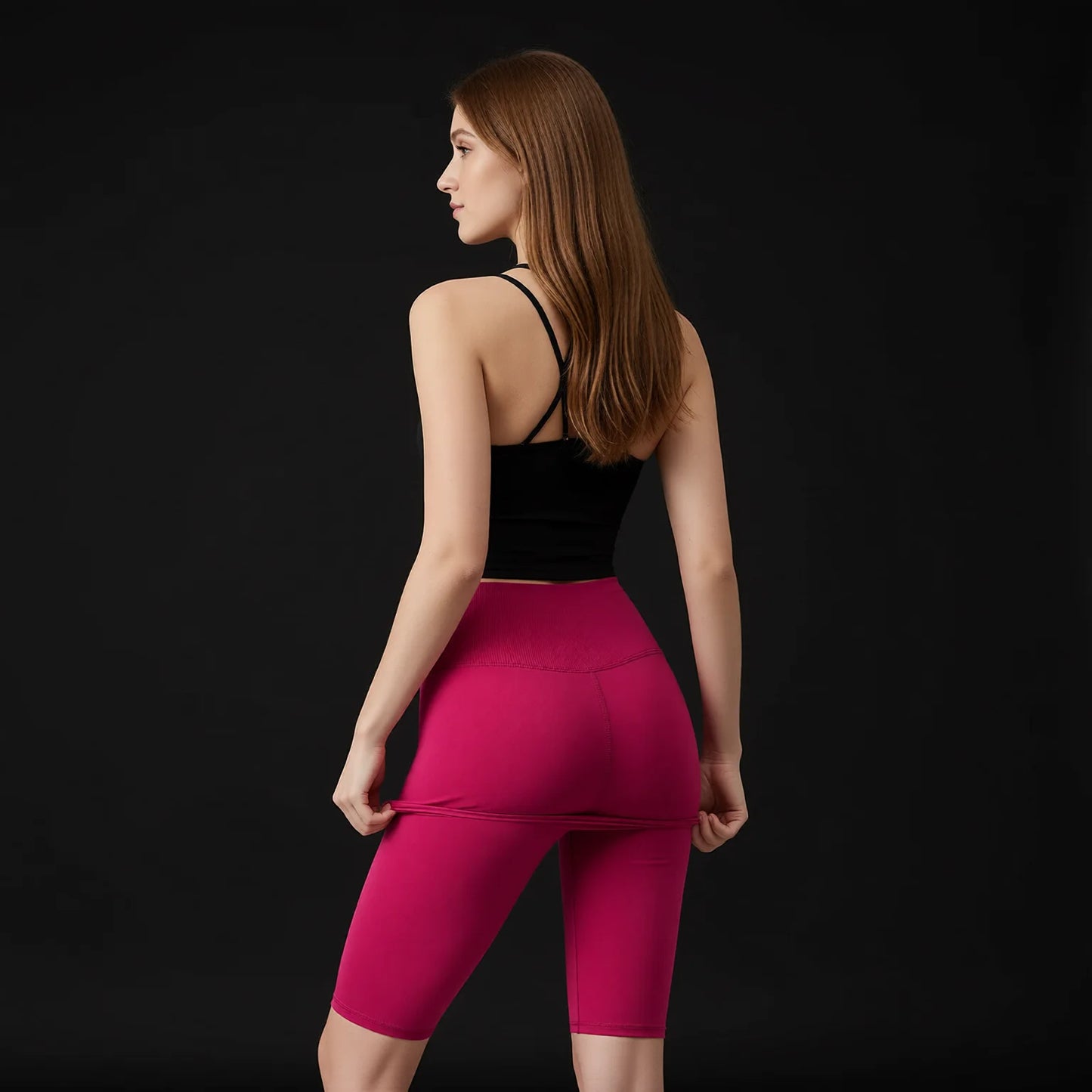 Bare Feel Yoga Shorts Women High Waist Tummy Control No Lines