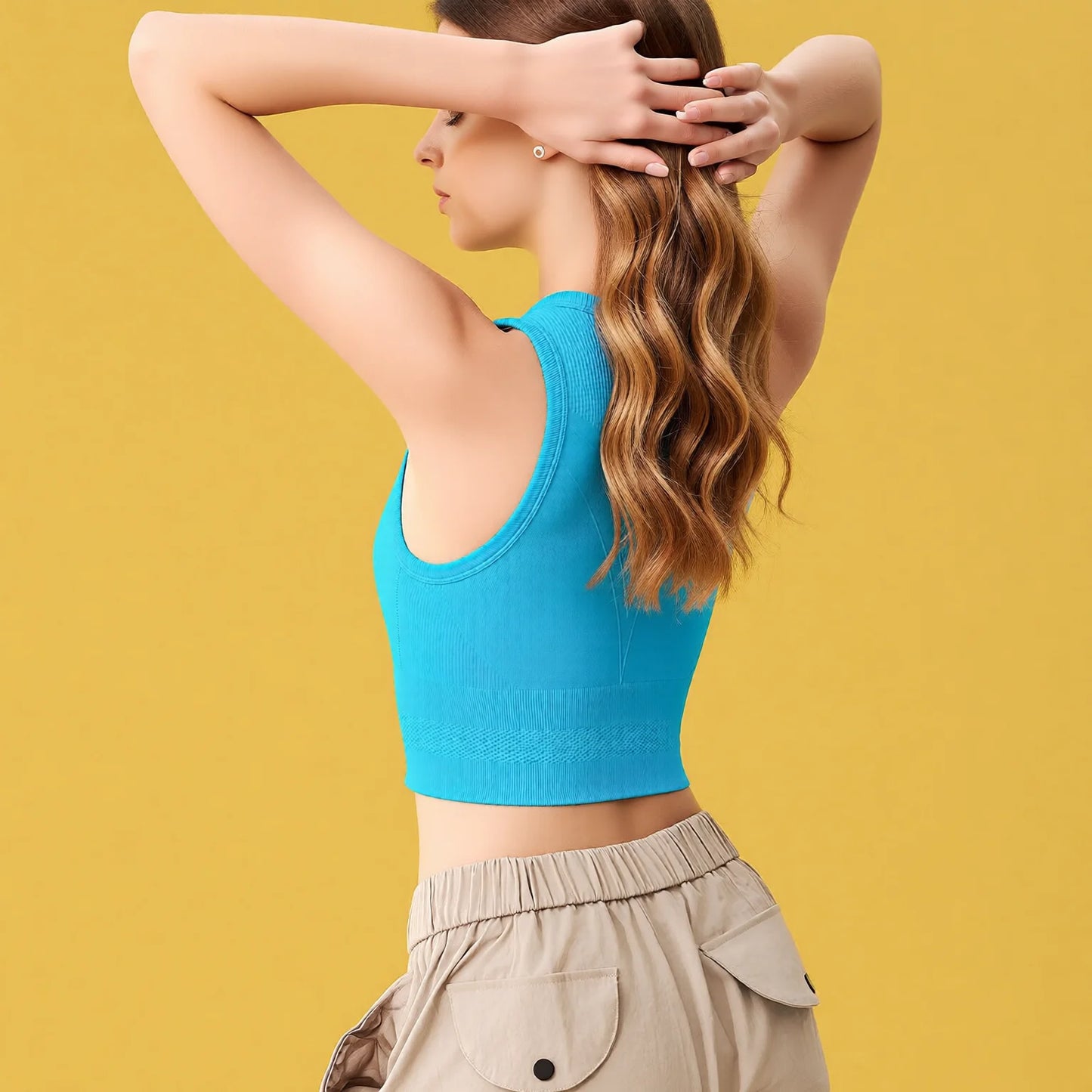 High-Intensity Fixed Cup Camisole Yoga Vest for Women