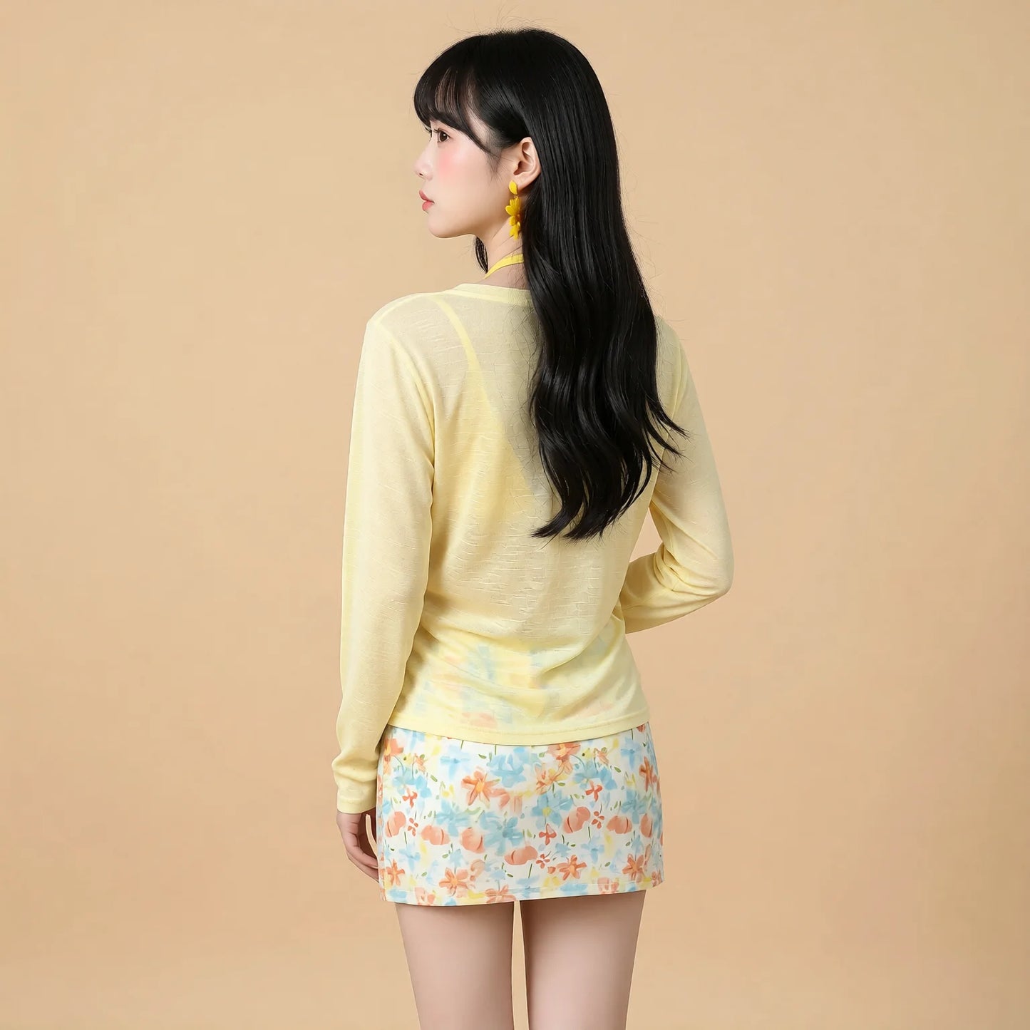 Long Sleeve Bikini Set with Sun Protection