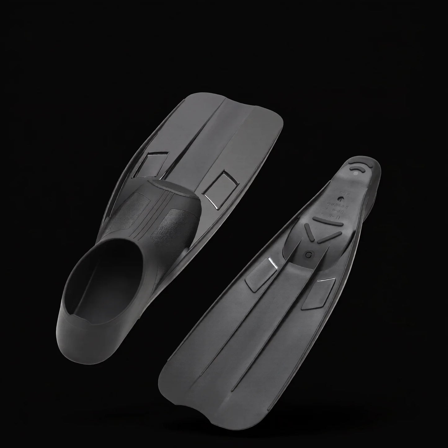 women's professional scuba fins black