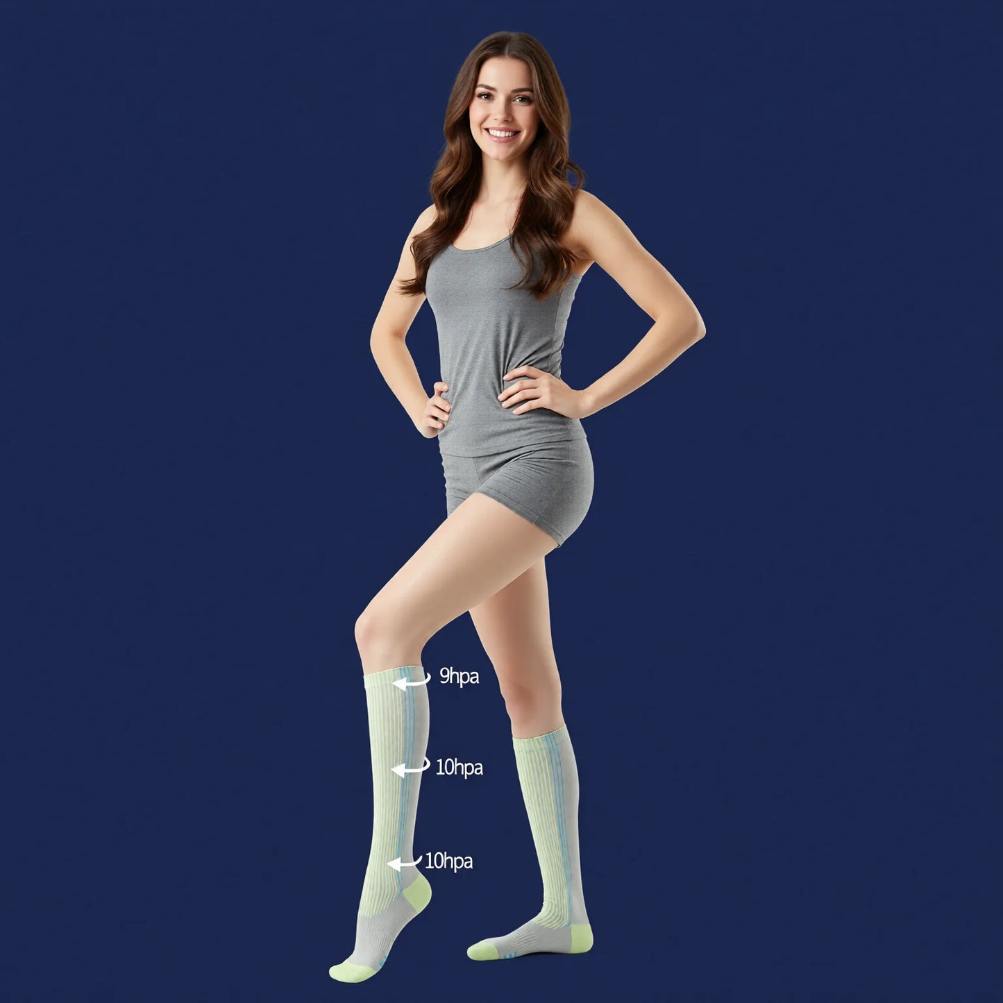 Compression Calf Socks for Sports & Recovery - Gradient Pressure Support