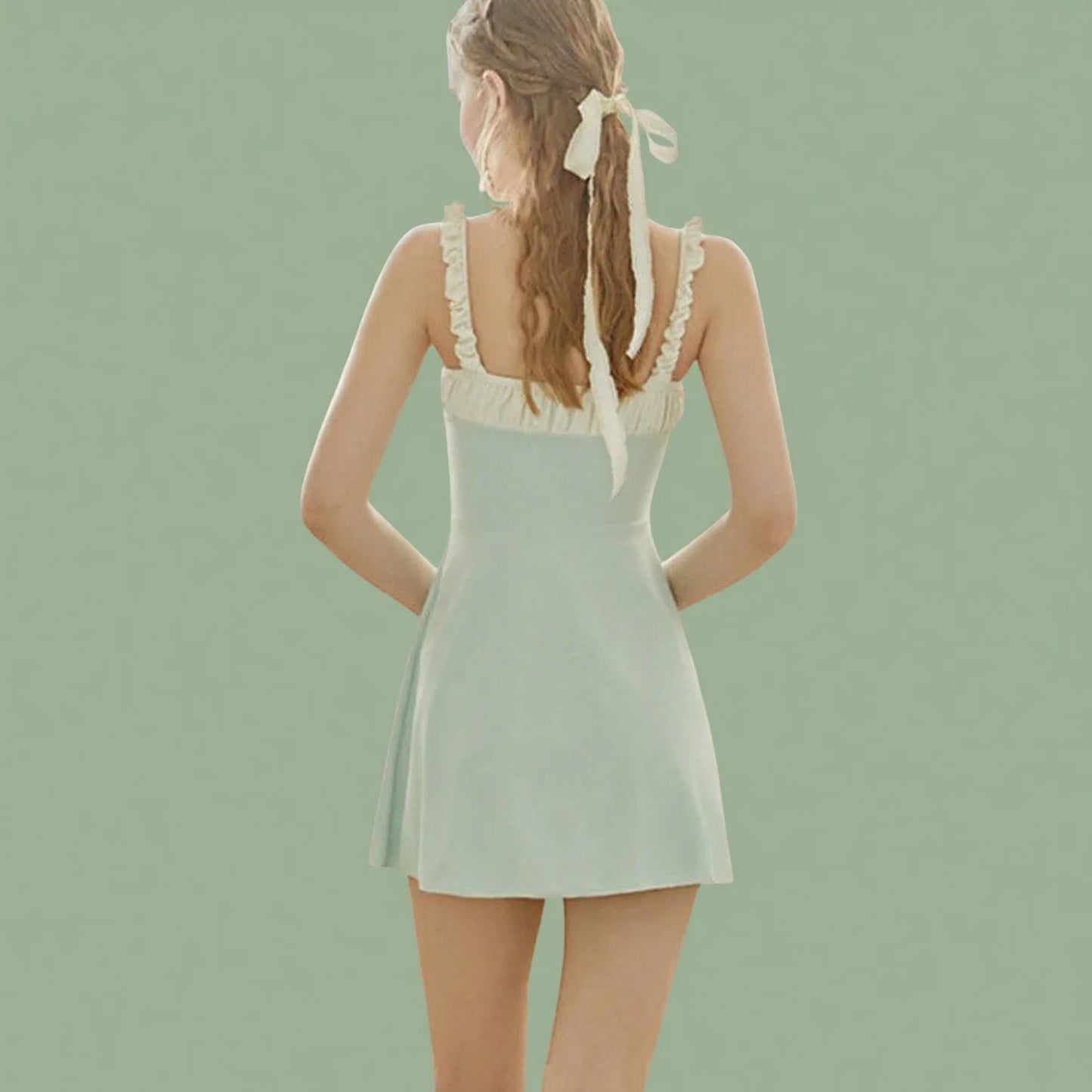 French lace trim slip dress mini lingerie dress