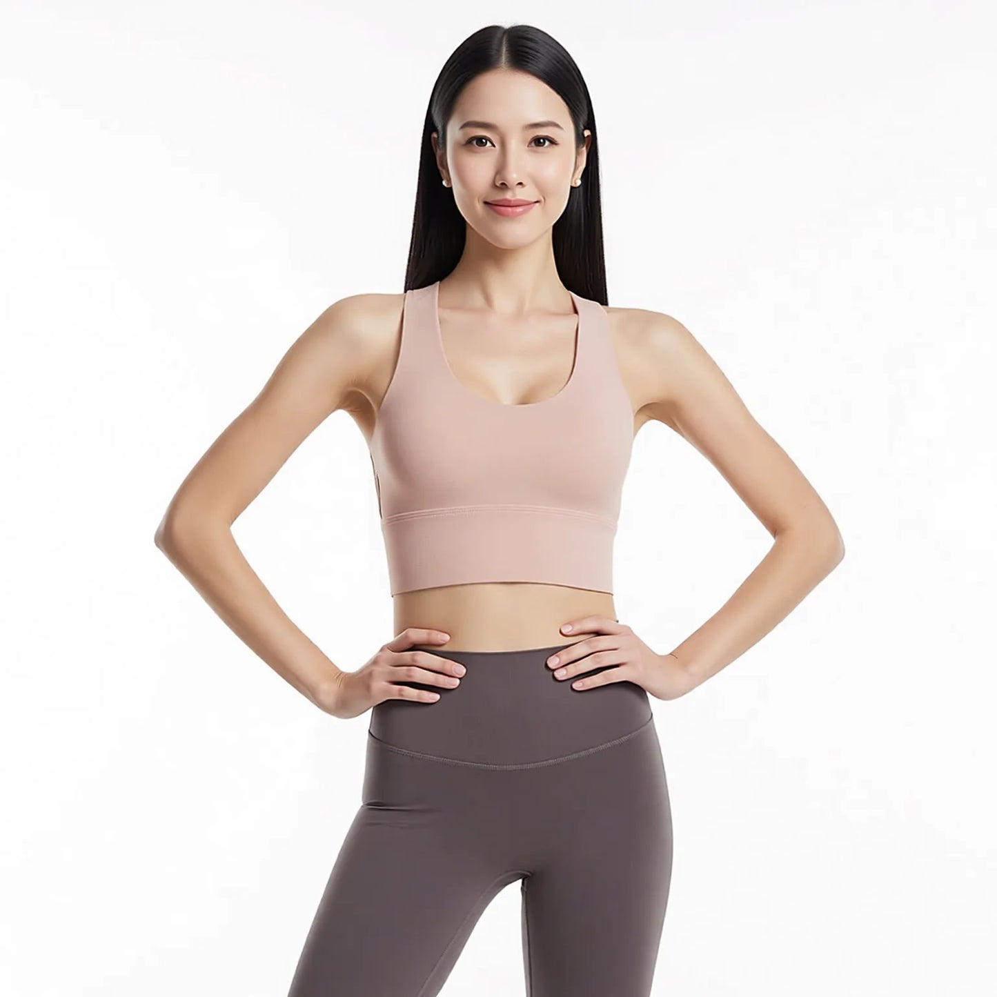 Strappy Back Sports Bra with Removable Pads