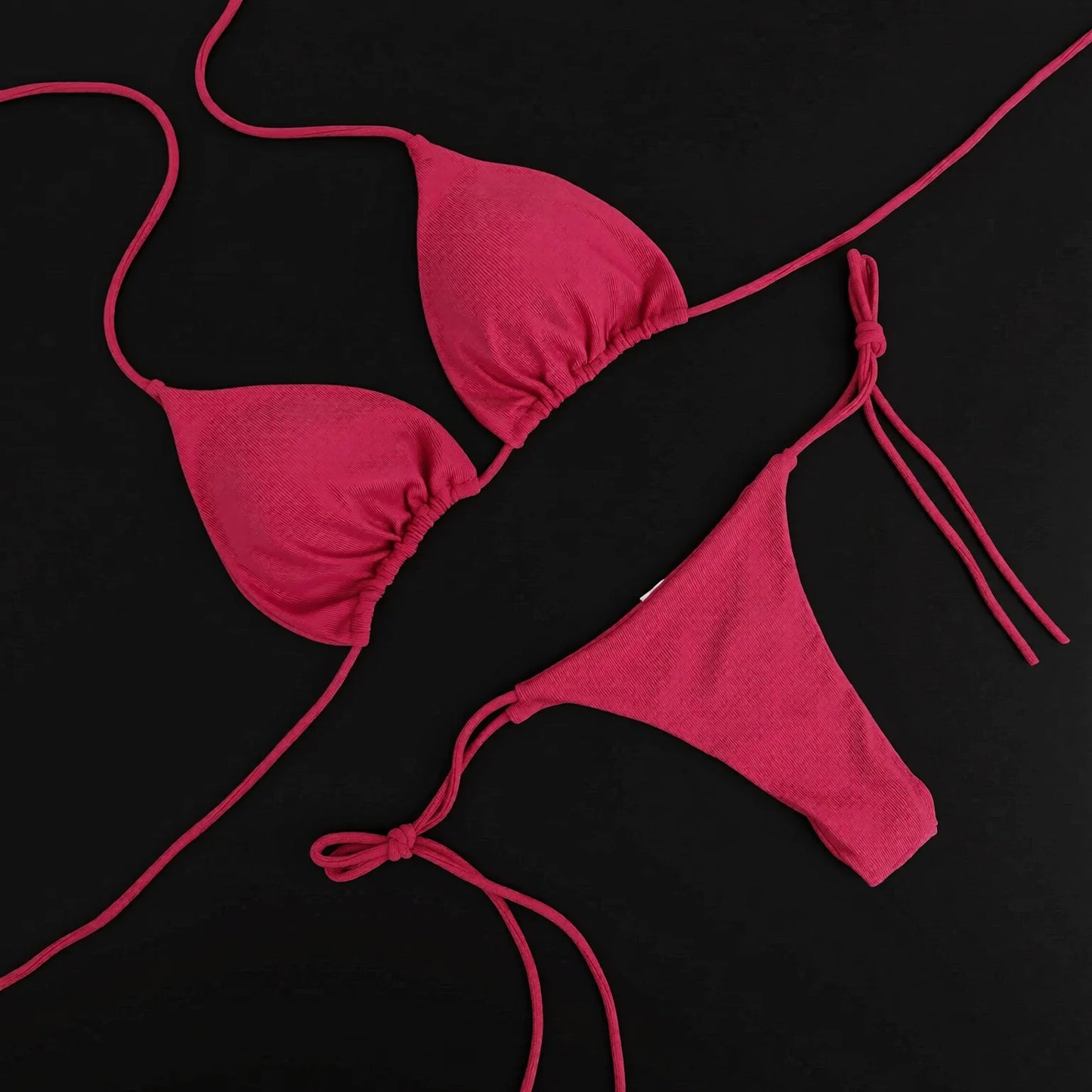 sexy adjustable tie bikini with padded cups