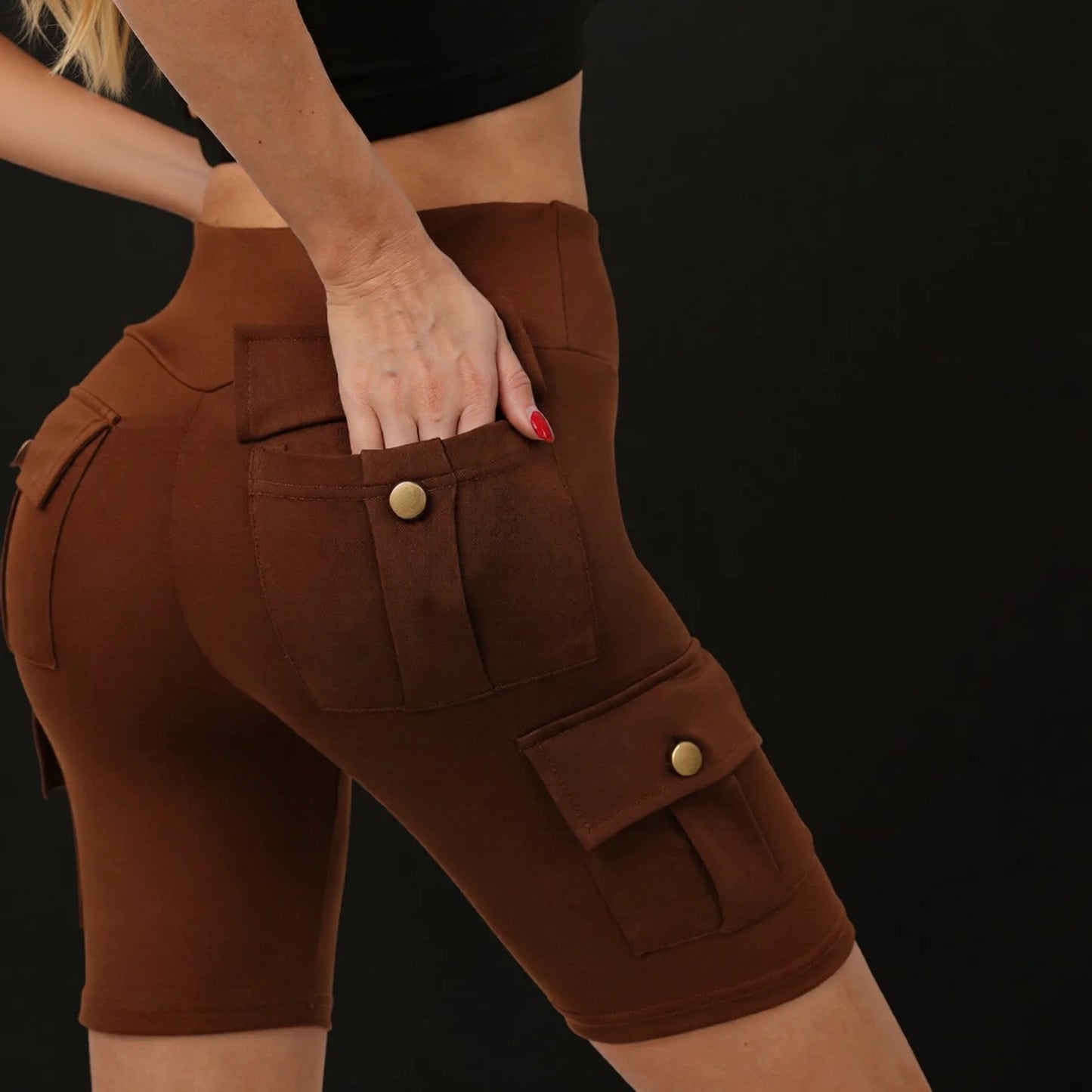 High Waist Work Shorts Sportswear Shorts Gym Fitness Shorts Women