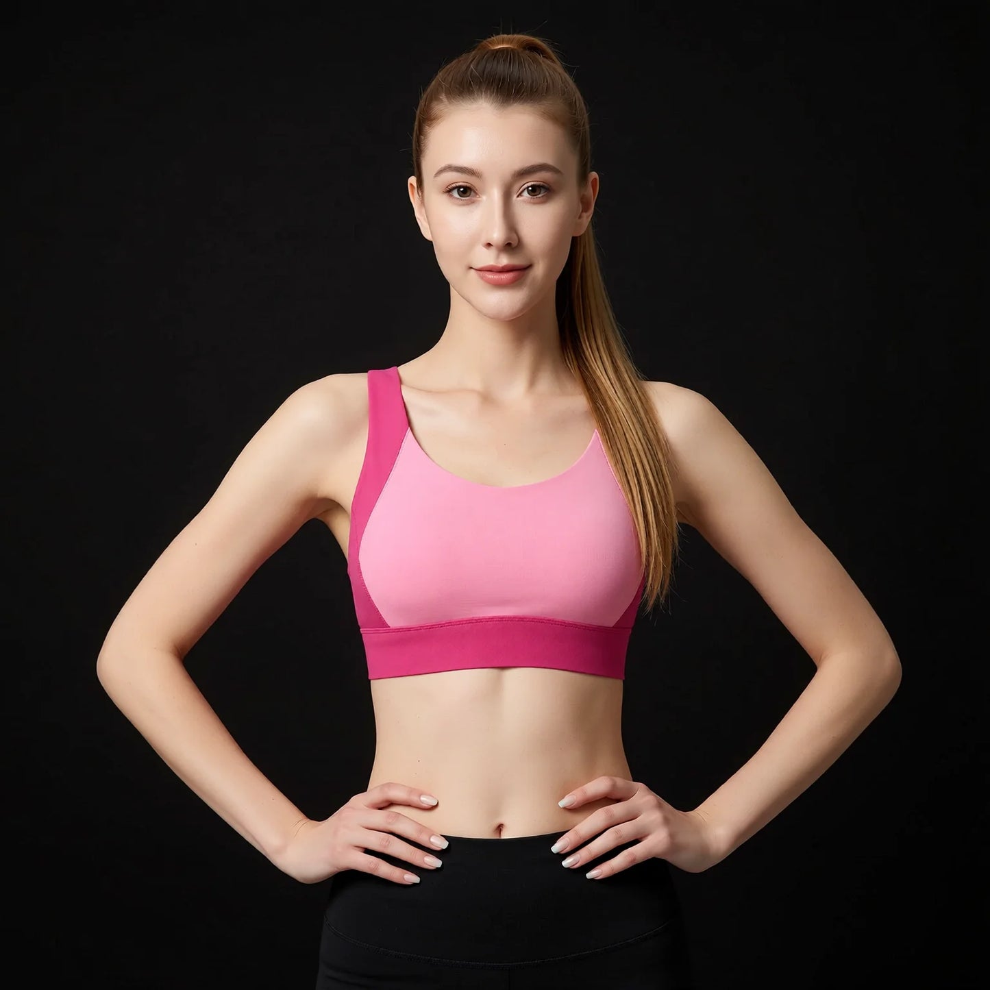 Sports Bra Single Shoulder Fixed Cup Multi-Colour Fast Dry Sweat Proof Fitness Running Yoga Sports Bra