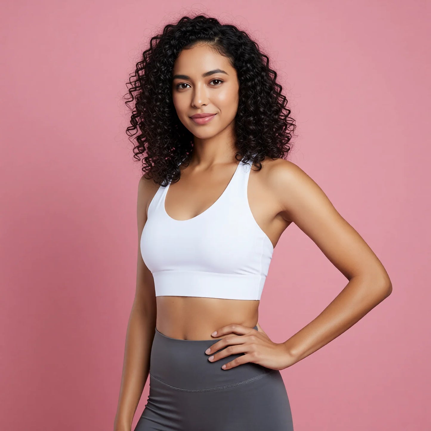 Bareback Sports Bra with Fixed Cups - Mid-Intensity Support