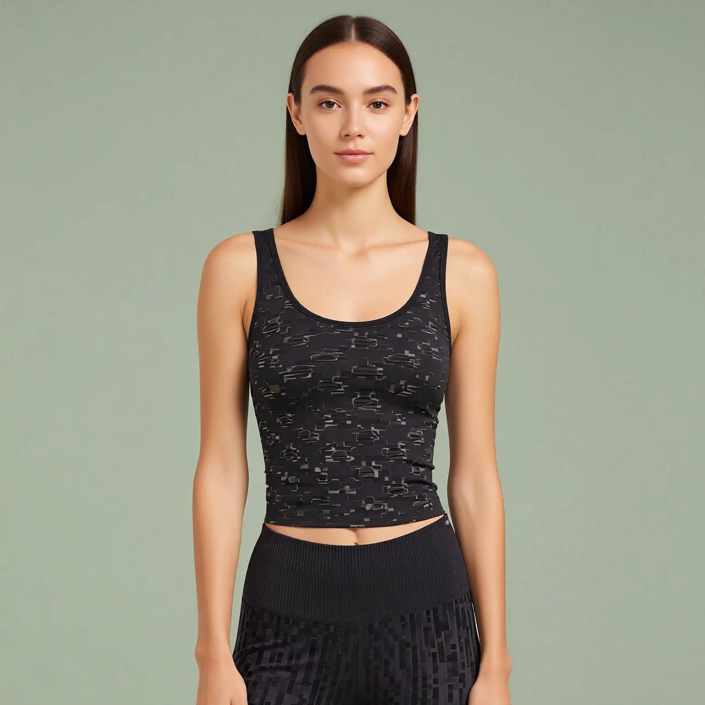 Sculpting Yoga Camisole with Textured Racerback for Comfortable Everyday Wear