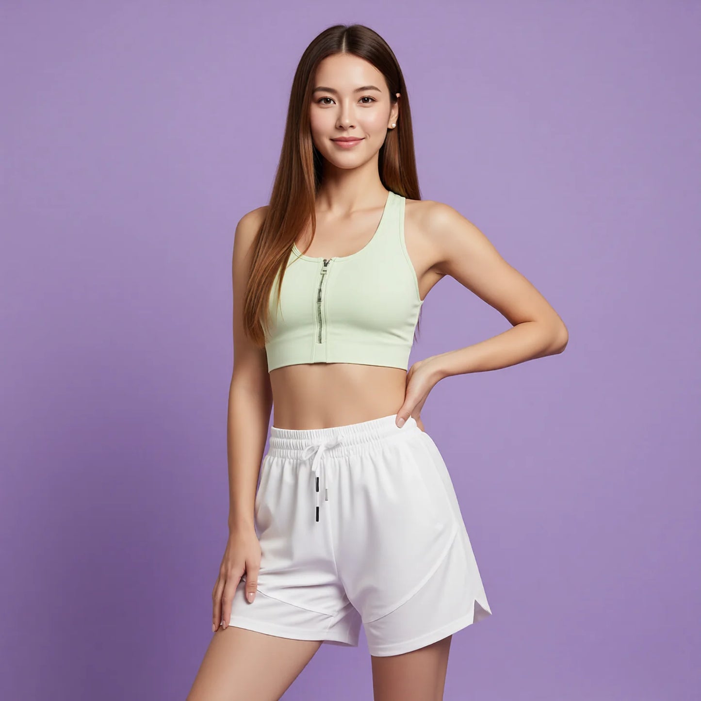 Summer Quick Dry False Two-Piece Loose Active Shorts