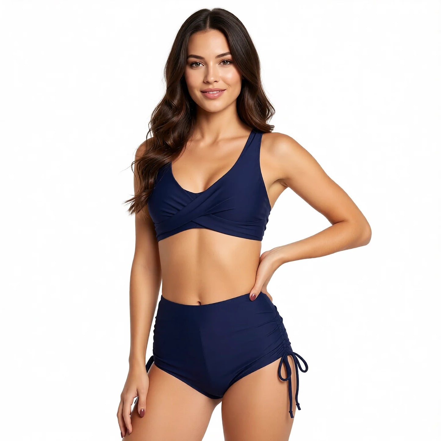 Tummy Control Tankini Set Push Up Swimwear Two Piece Bathing Suit