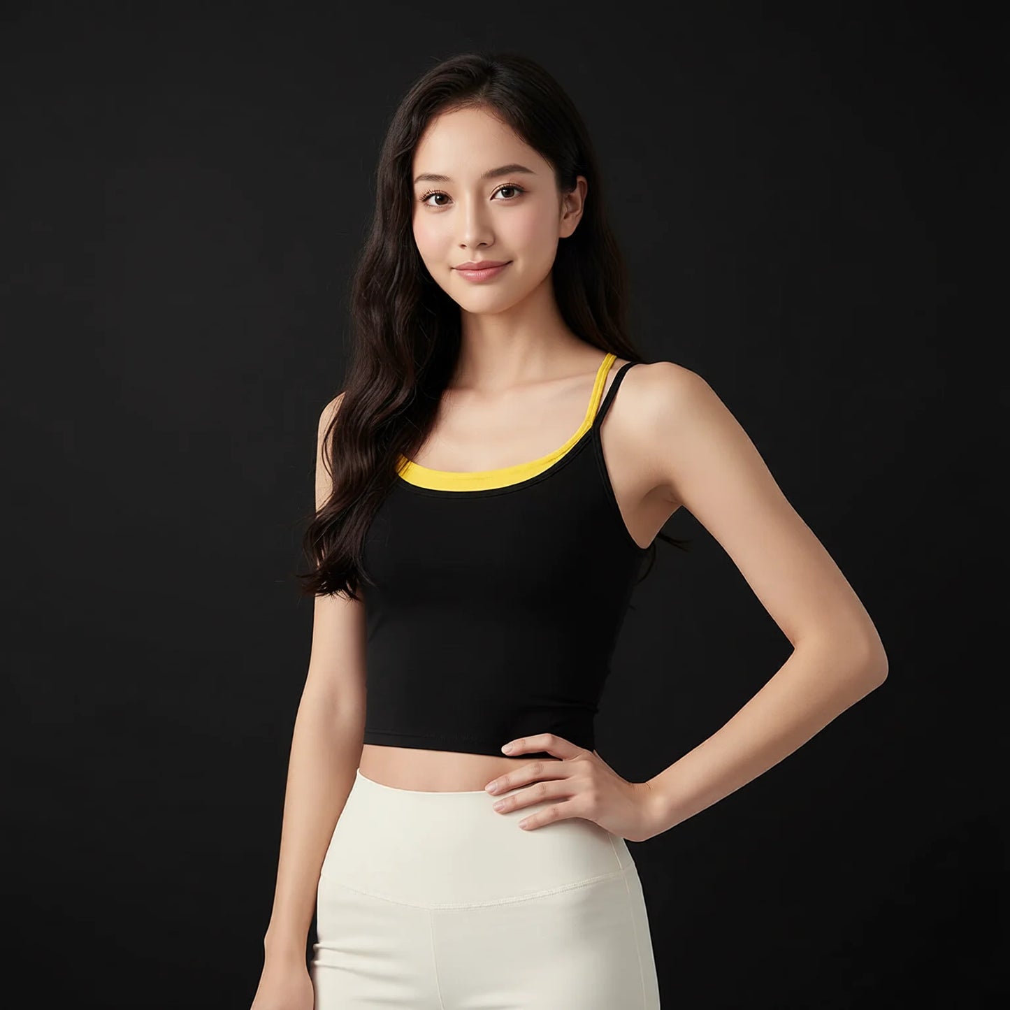 Strappy Back Cross Sports Bra with Chest Pad