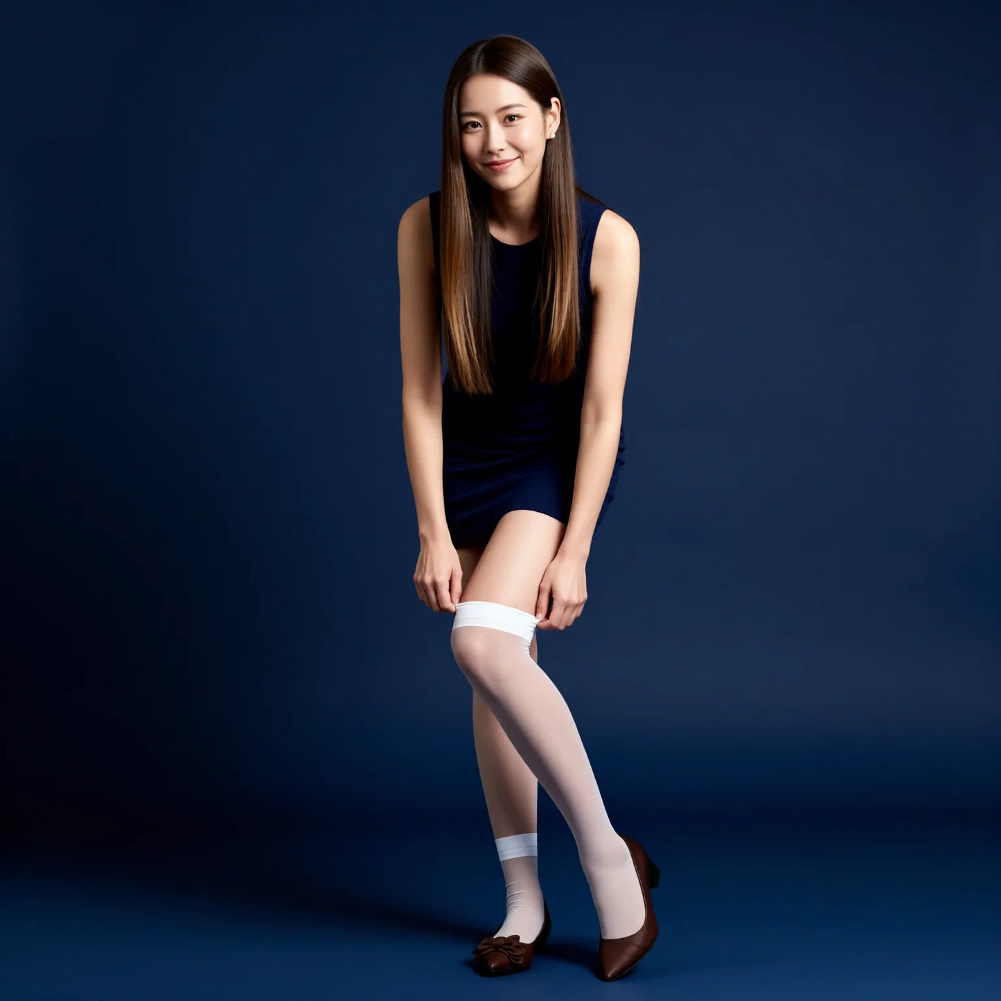 Sheer Ballet Ruched Leg Socks - Breathable Thin Summer Socks