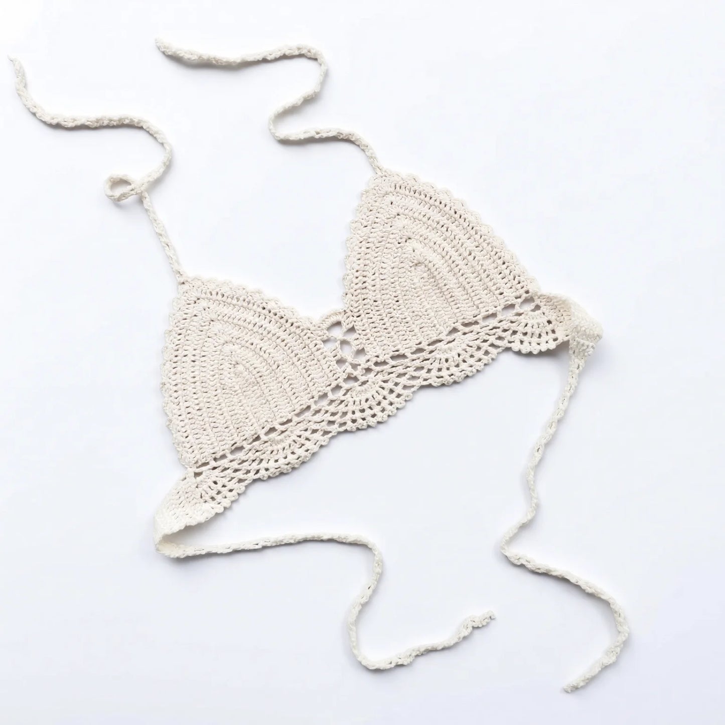Handmade Crochet Lace Push-Up Bra