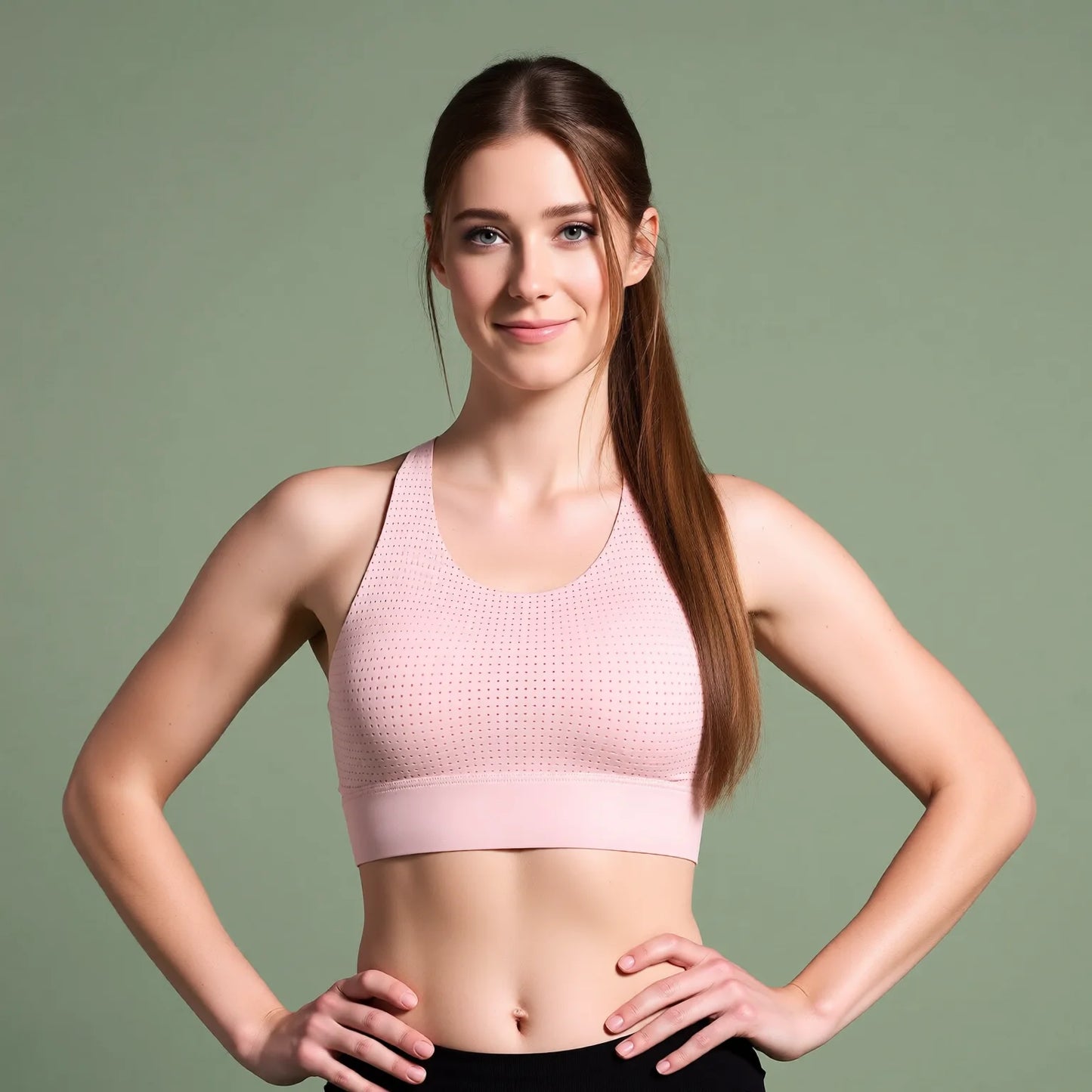 Breathable Mesh Sports Bra - One-Piece Support for Running Yoga Fitness