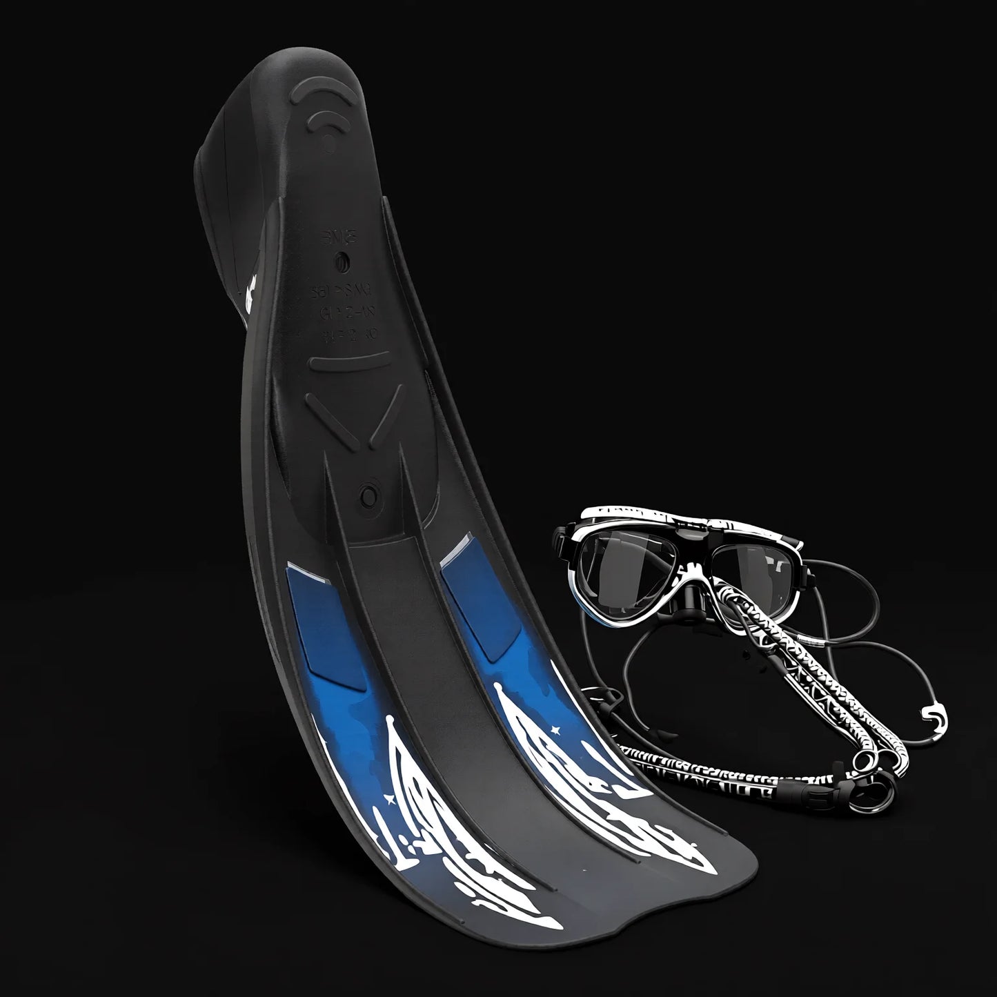 women's professional scuba fins black
