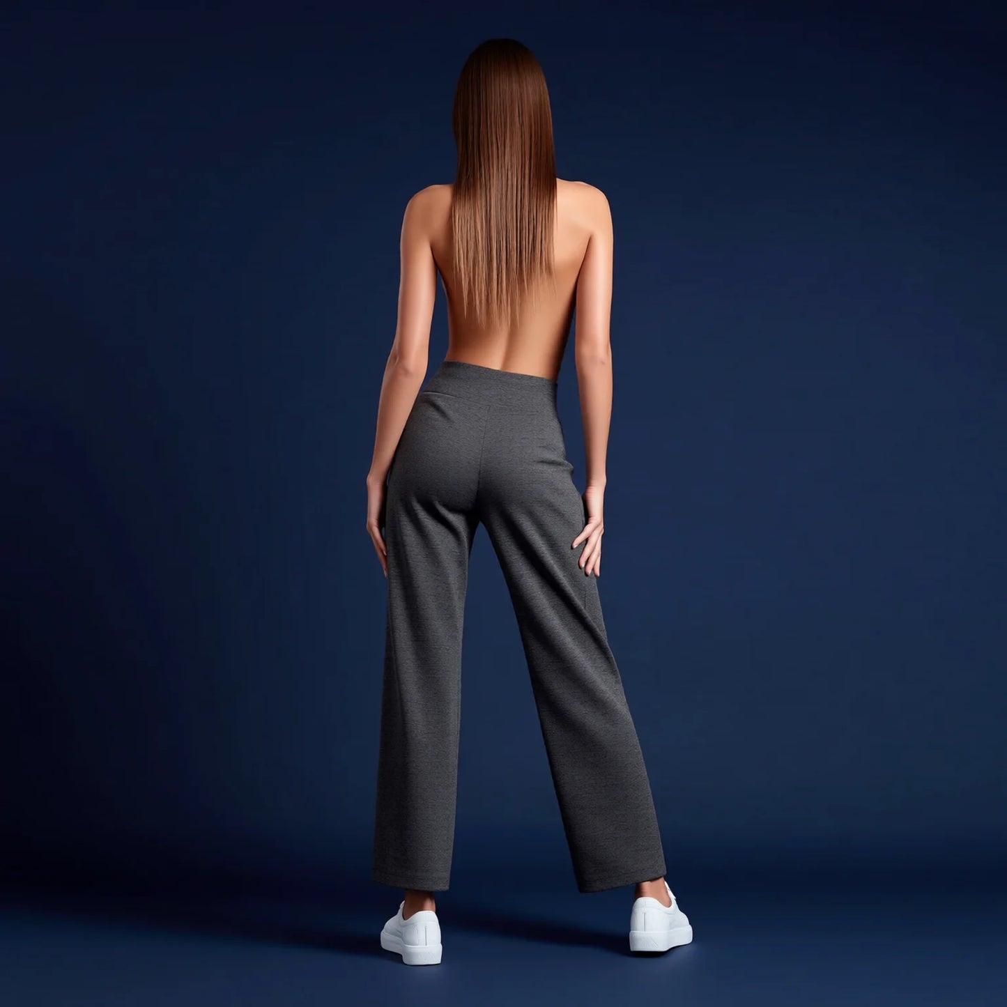Wide Leg Lounge Pants Women High Waisted Soft Drape Butt Lifting