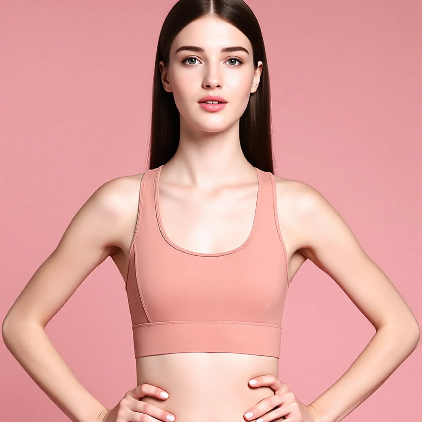 Rose Mesh Backless Sports Bra - Low Impact Support Bra for Yoga Running Fitness
