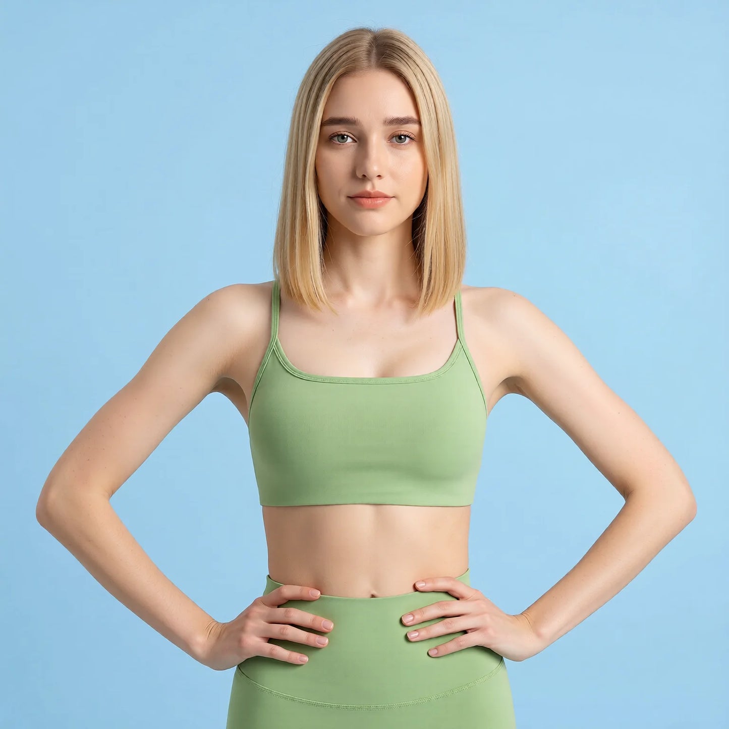 Cross Back Padded Sports Bra - Medium Impact Support