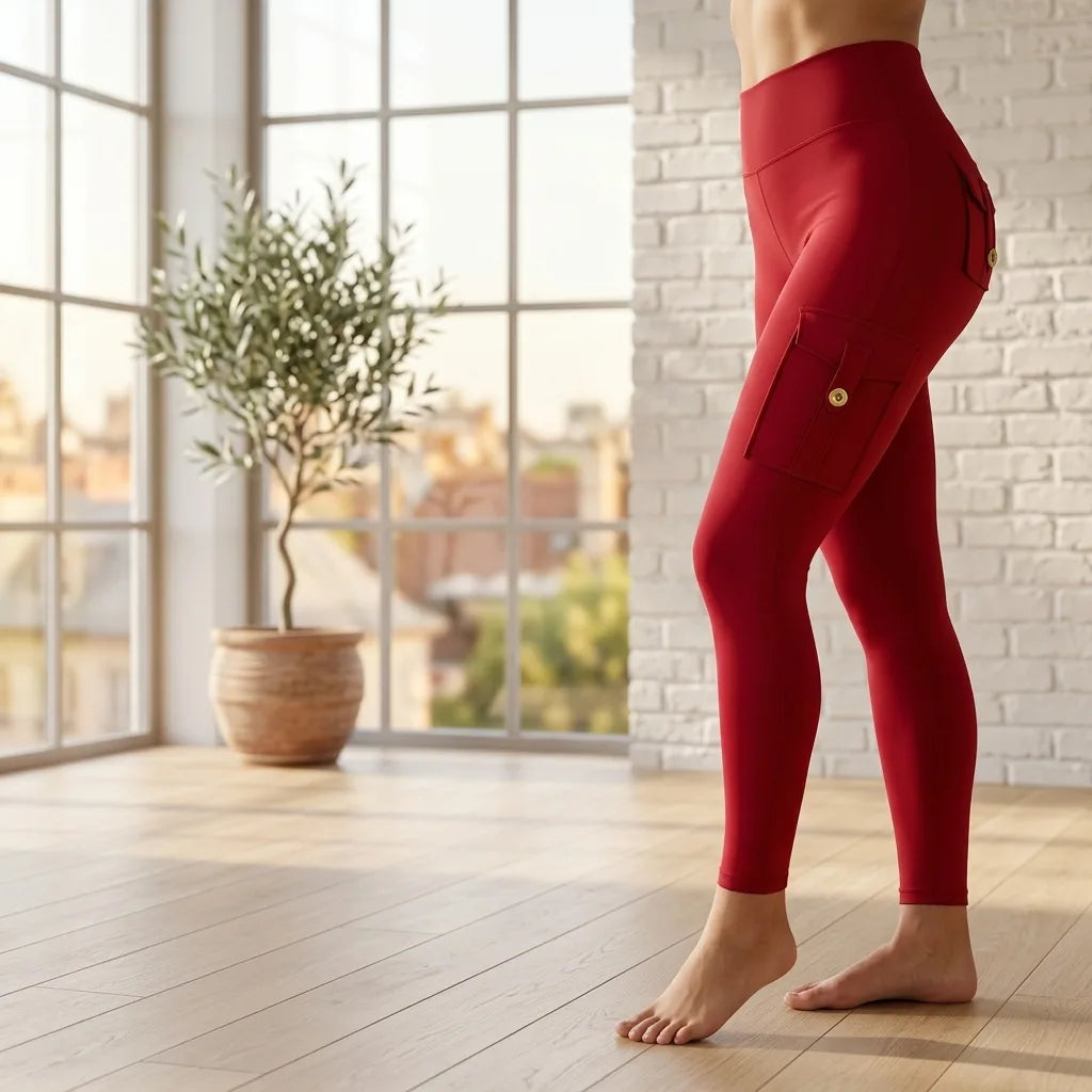 High-Waist Cargo Flare Yoga Pants Multi-Pocket Lift