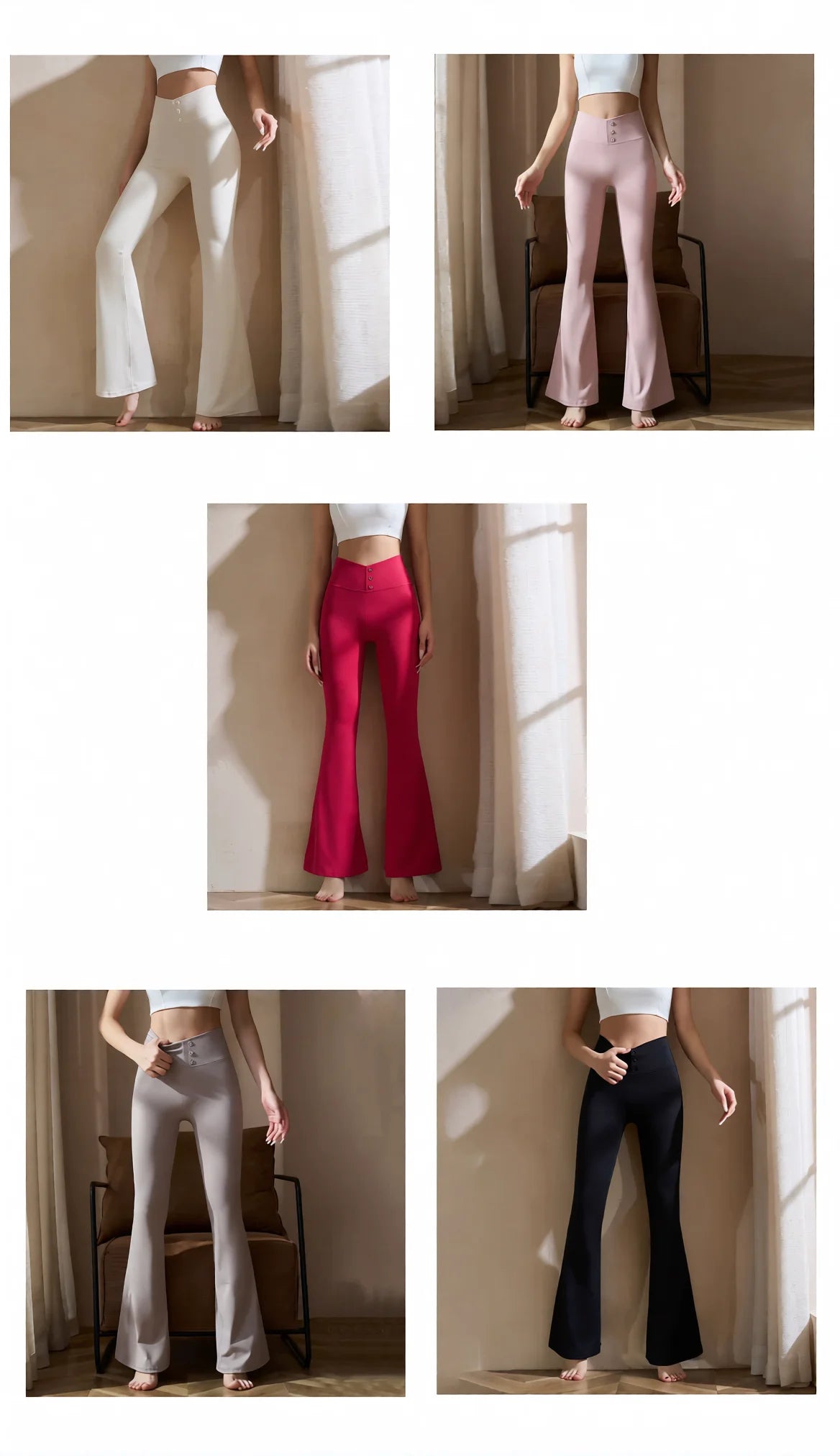 High Waisted Flared Bootcut Yoga Leggings with Tummy Control