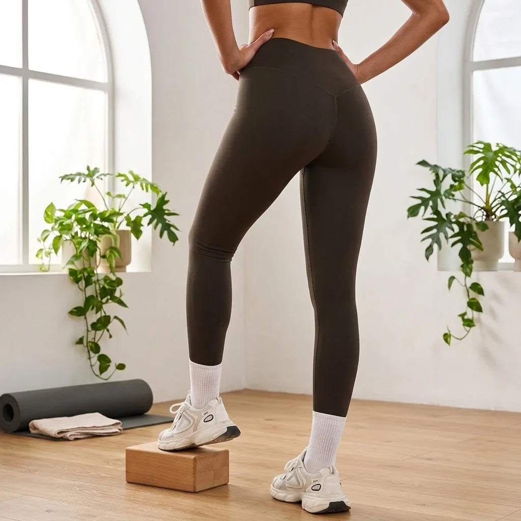 Soft Naked-Feel High-Waist Yoga Leggings Seamless Hip-Lift