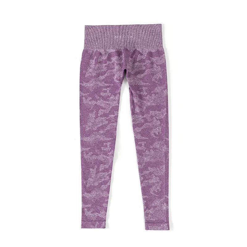 Nvgtn Camo Seamless Workout Leggings Butt Lift Yoga Pants Women Stretch Fitness Outfits Sports Wear Gym Fuchsia Nylon