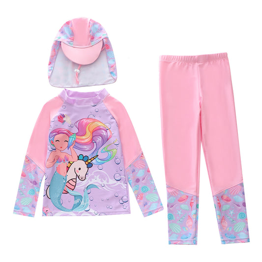 Children's Long Sleeve Rash Guard and Leggings Set