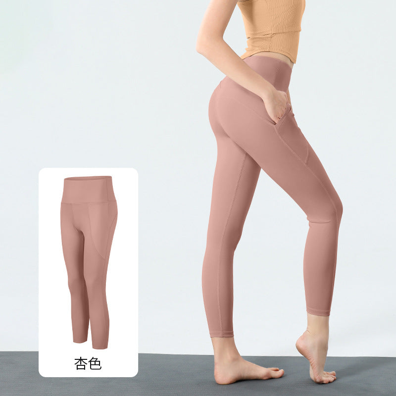 High Waist 7/8 Yoga Leggings with Pocket Detail