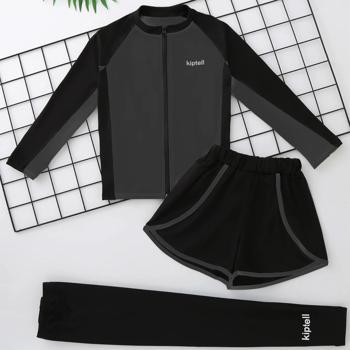 Kids UPF50+ Rash Guard Long Sleeve Long Pants Family Swimwear