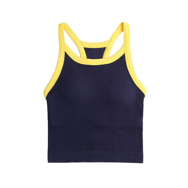 Fixed-Bra Tank Top with Built-in Padding & Wide Straps