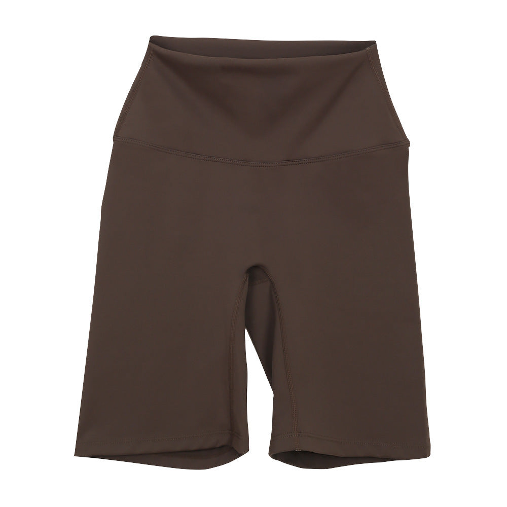 High Waist Five-Quarter Leg Yoga Shorts