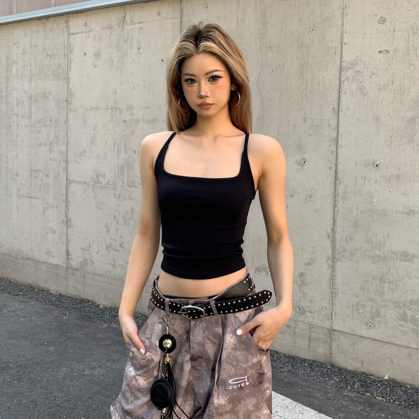 Korean Style Fitness Yoga Vest with Built-in Bra and Shockproof Padding