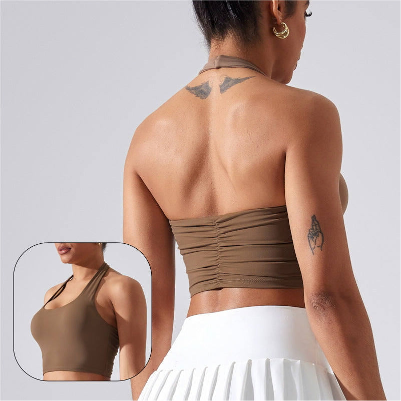 High Support Halter Neck Sports Bra Butterluxe Fabric