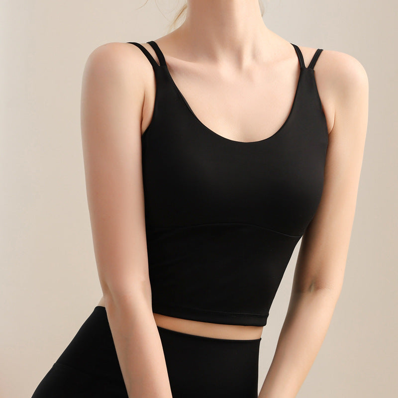 Strappy Yoga Camisole with Built-in Bra