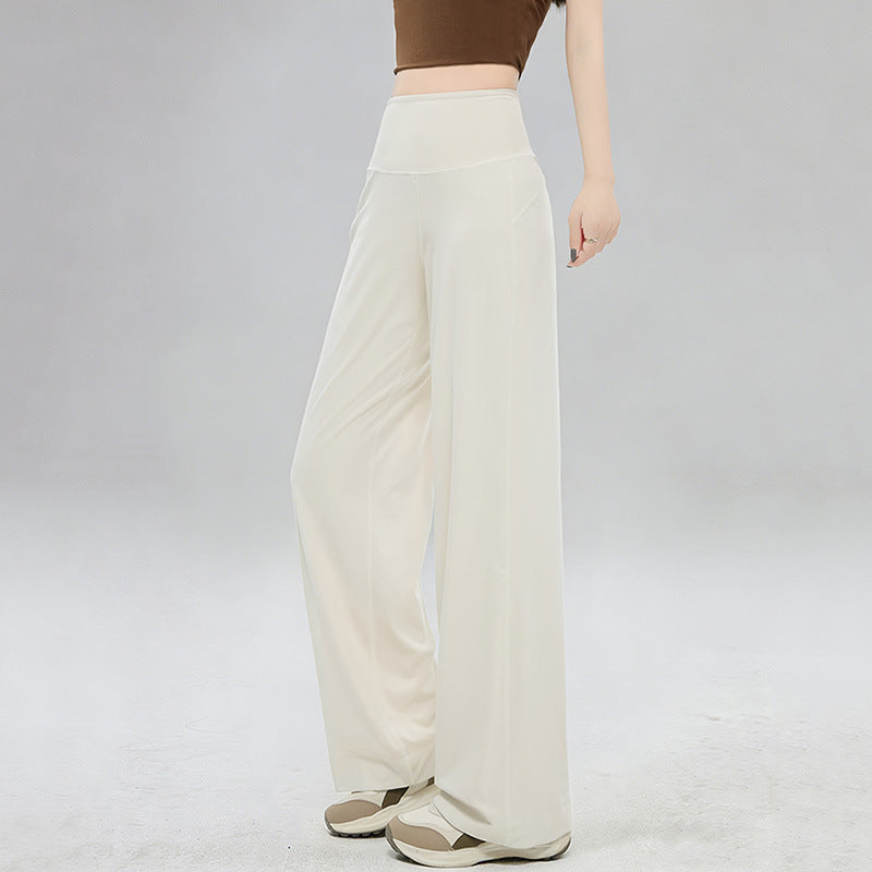 High-Waisted Loose Fit Yoga Pants - Breathable Summer Fitness Trousers