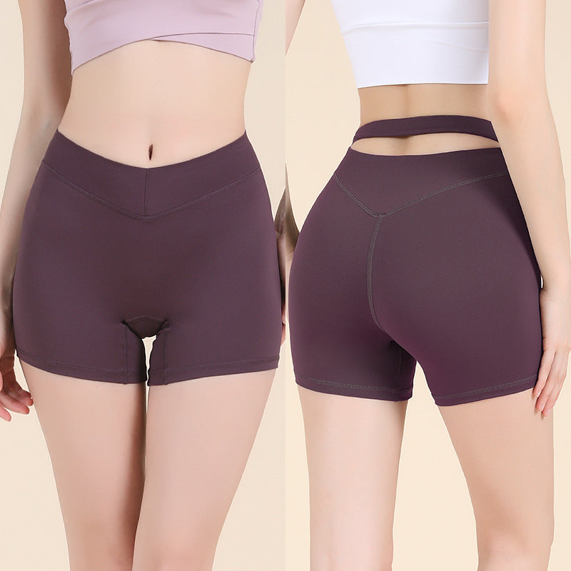 High Waisted Drawstring Yoga Shorts Butt Lifting Seamless Active Shorts