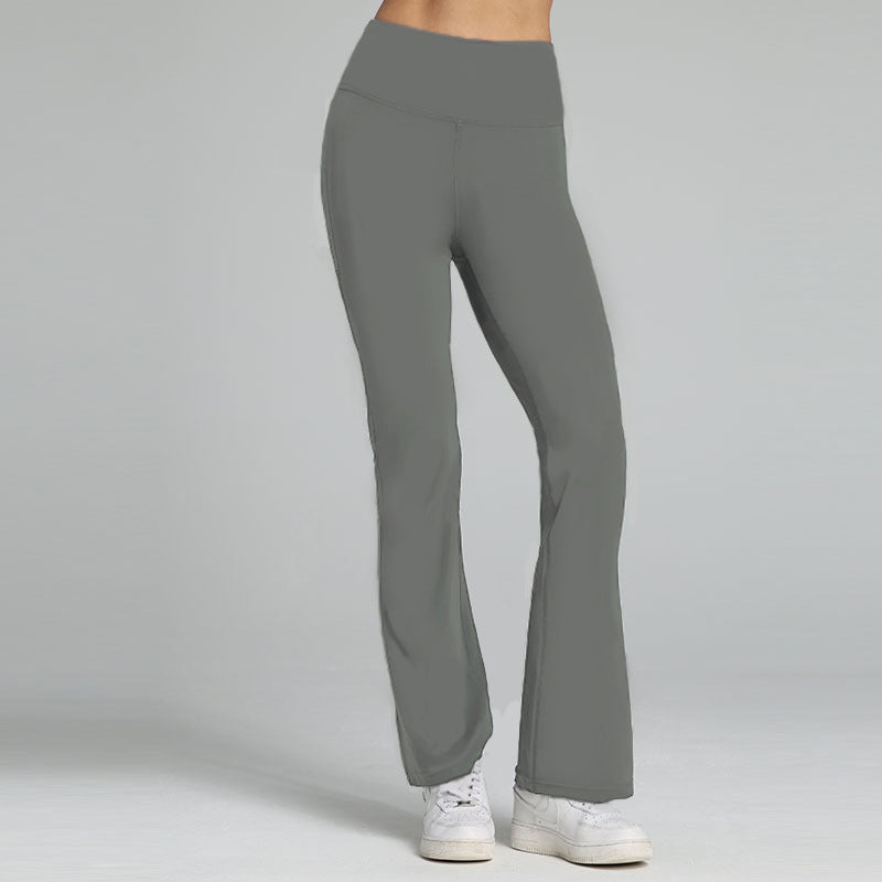 High-Waist Micro-Flare Yoga Pants Nylon-Lycra Hip-Lift